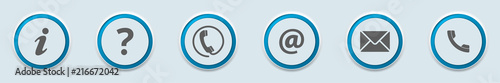 Contact us Icons Buttons illustration