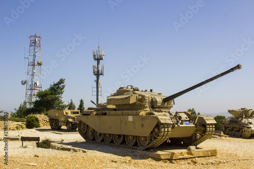Discarded Sherman Tank on HarAdar (Radar Hill) Monum