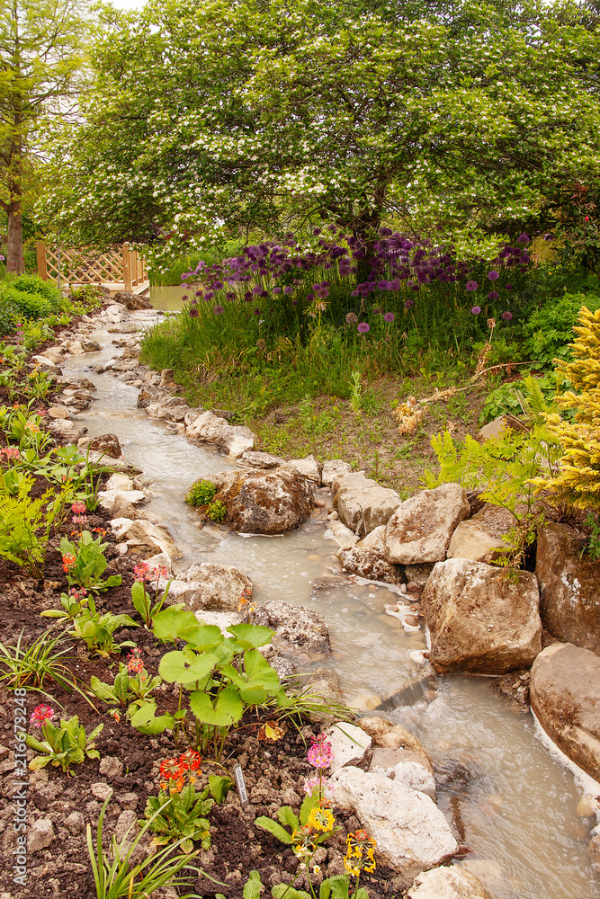 Rivulet leaving pond Rivulet leaving pond