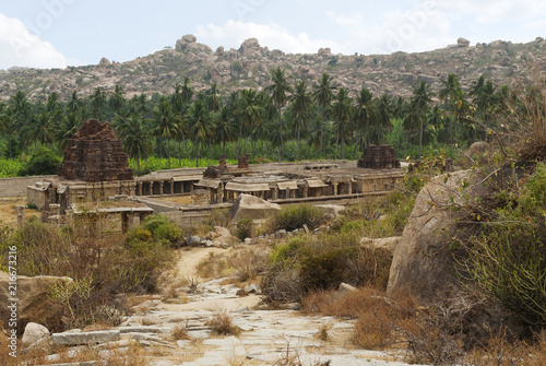 General view of the Achyuta Raya temple complex, Hampi, Karnataka. Sacred Center.