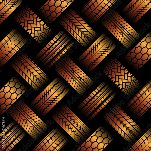 Cars red tire tracks background