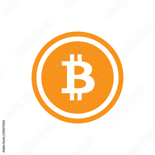 Bitcoin icon. Criptocurrency symbol. Blockchain technology.