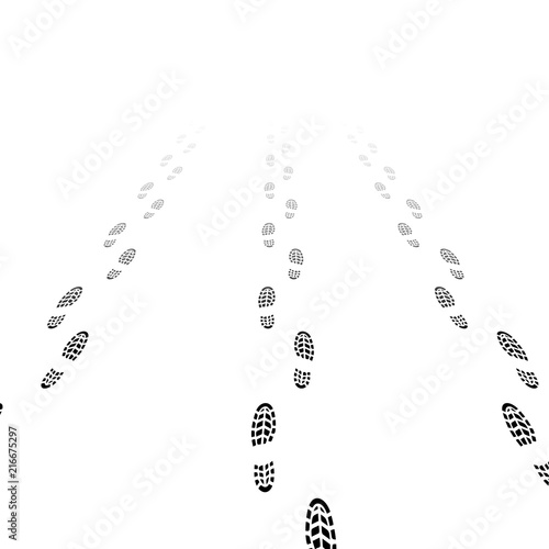 Shoes silhouettes with gradient