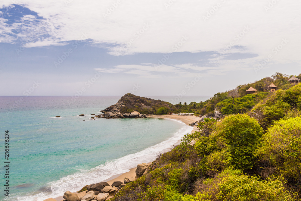 A view in Tayrona National Park in Colombia