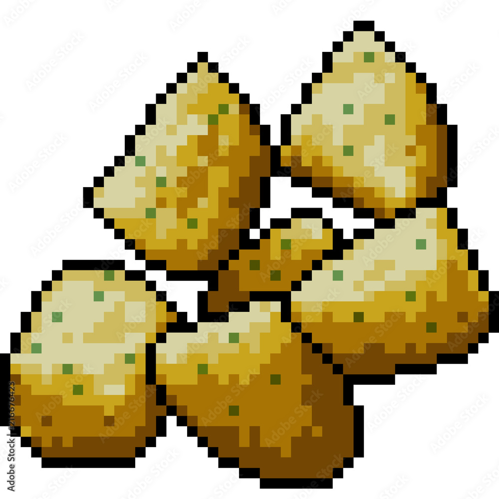 vector pixel art potato cook