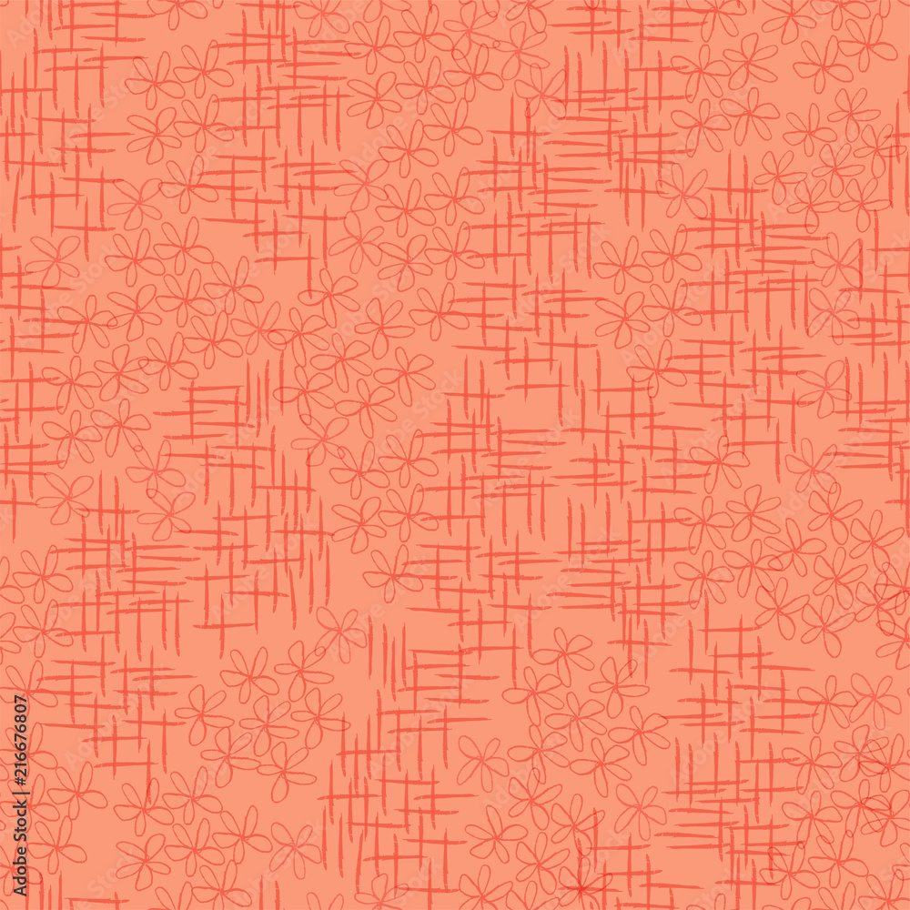Tropical flower, duotone style seamless pattern background, botanical hand drawn vector illustration. Floral paradise, exotic leaf plant wallpaper, backdrop in doodle style Tropical flower, duotone style seamless pattern background, botanical hand drawn vector illustration. Floral paradise, exotic leaf plant wallpaper, backdrop in doodle style