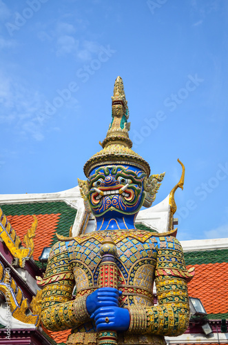 Bangkok  Thailand-August 13  2016  Wat Phra Kaew temple