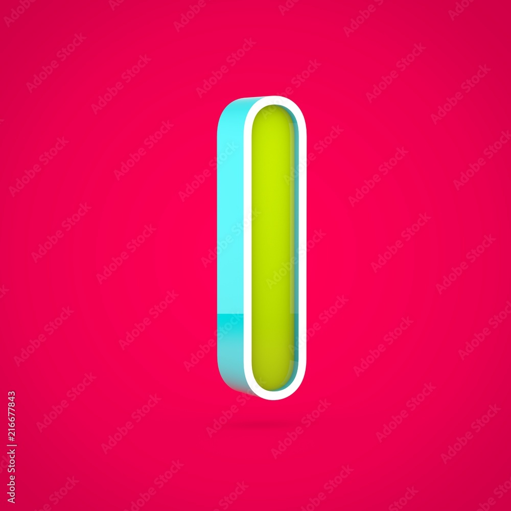 Juicy letter L lowercase isolated on hot pink background. Juicy letter L lowercase isolated on hot pink background.