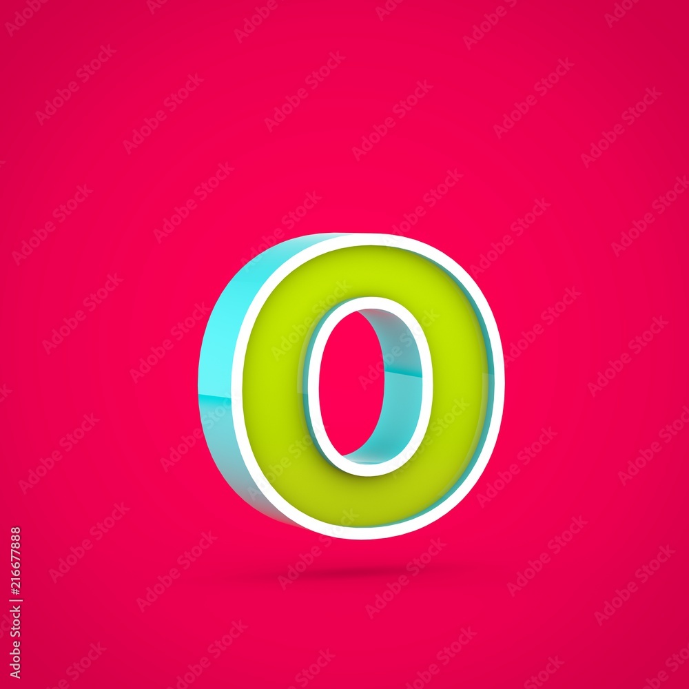 Juicy letter O lowercase isolated on hot pink background. Juicy letter O lowercase isolated on hot pink background.