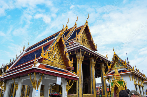 Bangkok, Thailand-August 13, 2016: Wat Phra Kaew temple