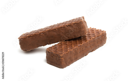 chocolate wafers isolated