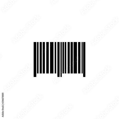 Barcode, Bar Code. Flat Vector Icon illustration. Simple black symbol on white background. Barcode, Bar Code sign design template for web and mobile UI element