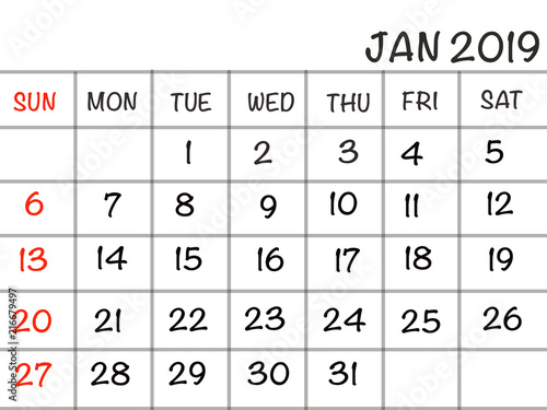 calendar in planning concept.