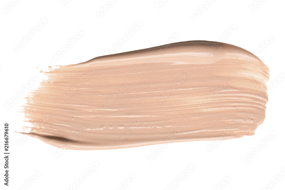 Liquid Foundation Smudge On White Background. Liquid Foundation Smudge On White Background.