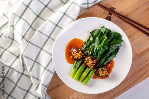 Canvas Print Hong Kong Kale stir fried in oyster sauce