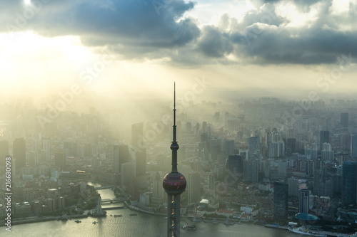 Photography city skyline in shanghai china