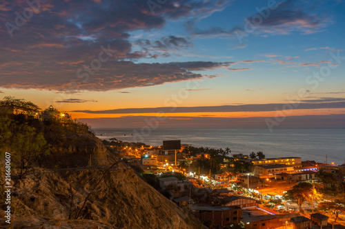 Mancora peru during sunset