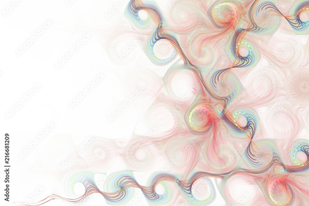 Abstract fractal gnarl spiral on white background Abstract fractal gnarl spiral on white background