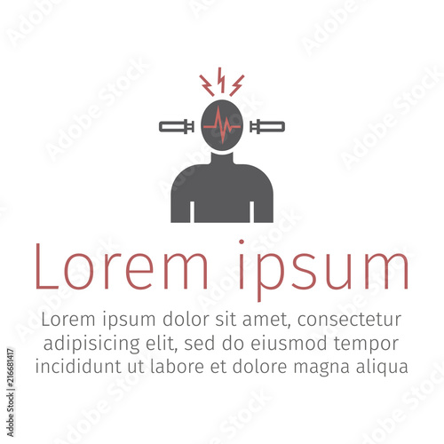 Electroconvulsive therapy icon. Vector icon