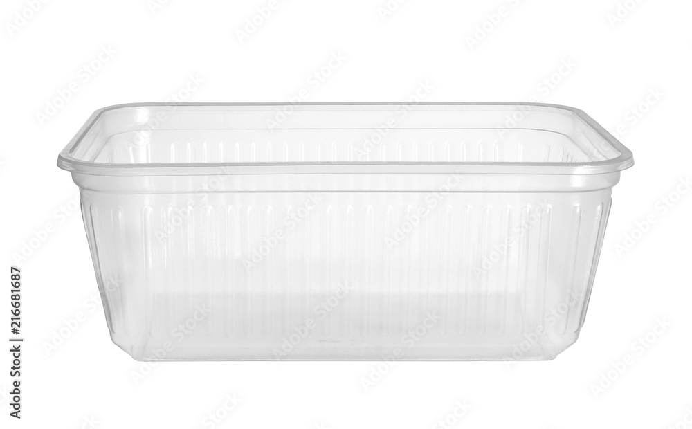 Plastic food box (with clipping path) isolated on white background Plastic food box (with clipping path) isolated on white background