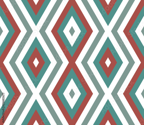 Seamless abstract background with rhombuses. Infinity geometric pattern. Vector illustration.