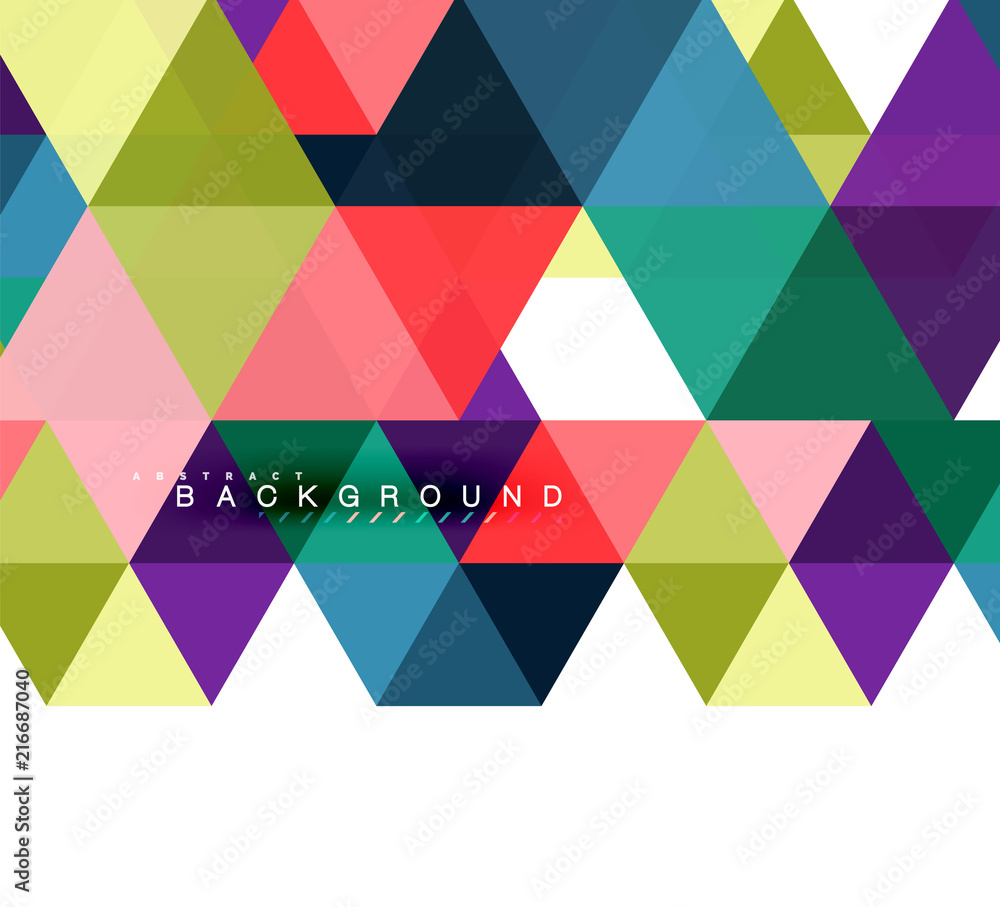 Multicolored triangles abstract background, mosaic tiles concept Multicolored triangles abstract background, mosaic tiles concept