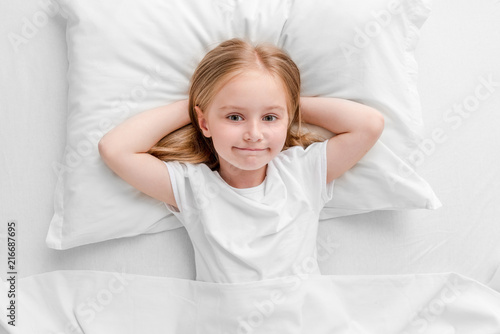 Wallpaper Mural smiling little girl woke up Torontodigital.ca