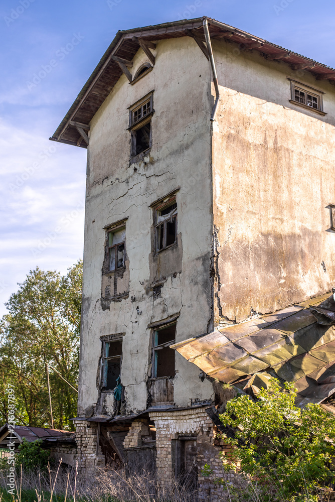 Deteriorated abandoned haunted old house. Deteriorated abandoned haunted old house.