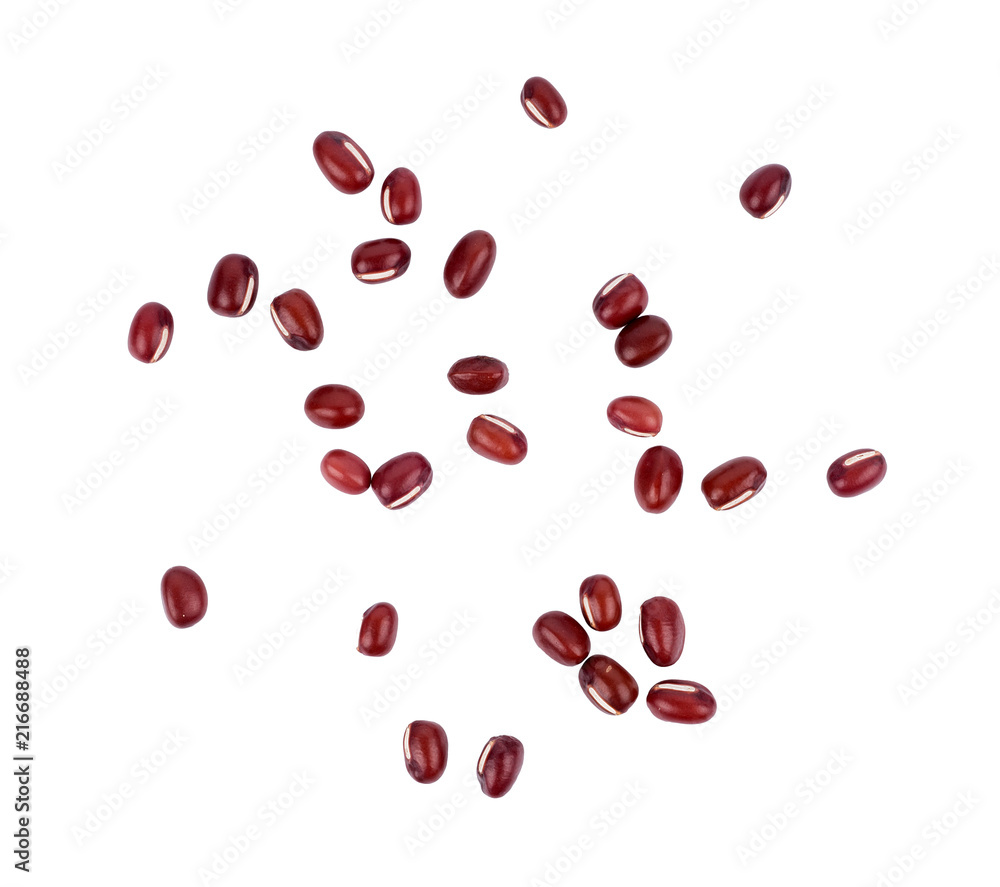 Red bean isolated on white background Red bean isolated on white background