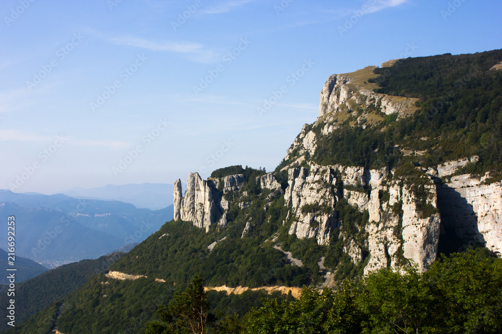 High Plateau and Mountain Landscape in the Vercors, french pre-alps