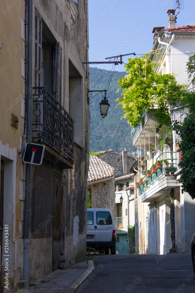 Street in a little french village, Vercors france