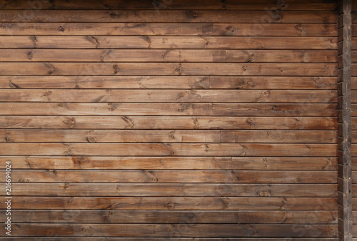 Wooden background, facade of the house is made of wood panels