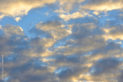 Fototapeta Naklejka Na Ścianę i Meble -  Golden sunset. Heavenly landscape