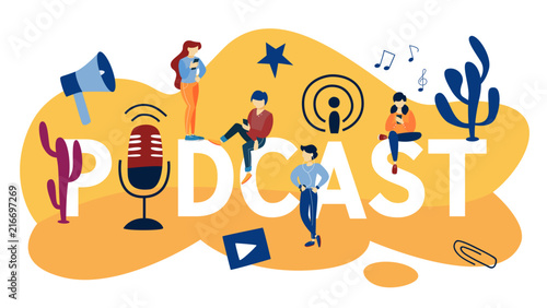 Podcast concept illustration