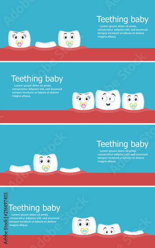 Teething baby flyers with teeth