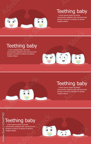 Teething baby flyers with teeth