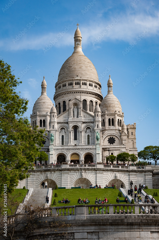 The iconic Sacre Coeur Basilica, Montmartre, Paris