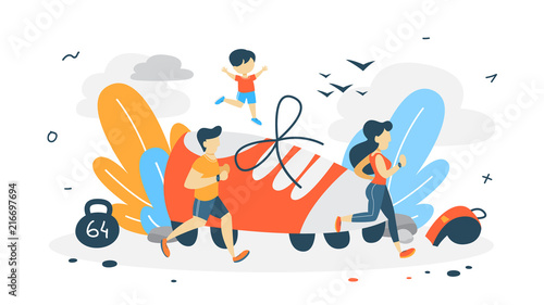 Jogging concept illustration