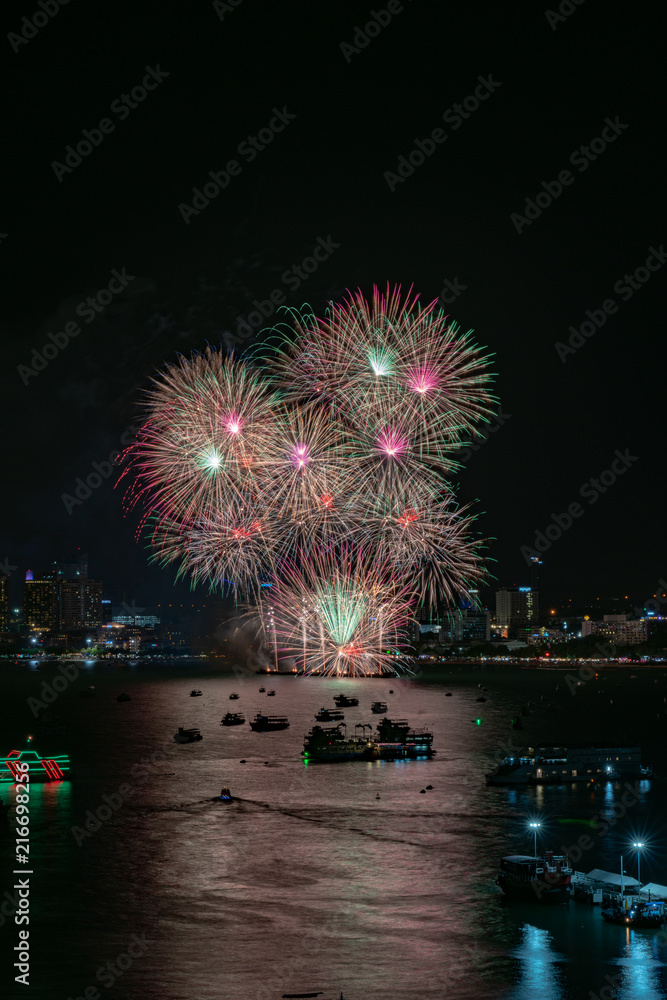 Pattaya International Fireworks Festival 2018, Pattaya,Thailand, 8 June 2018 Pattaya International Fireworks Festival 2018, Pattaya,Thailand, 8 June 2018
