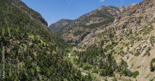 Panorama of Rocky Mountain Canyon