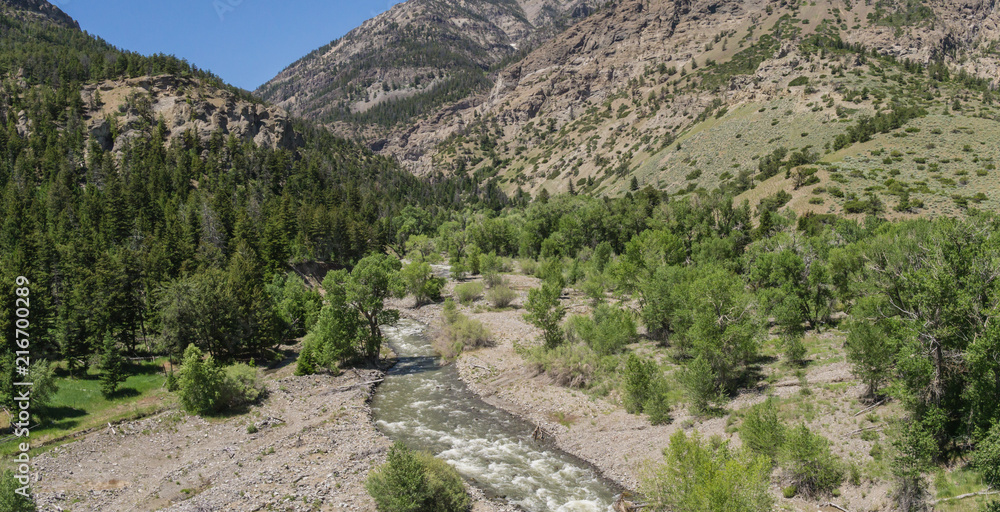 Panorama of Rocky Mountains Creek