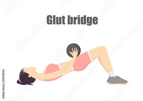 Woman doing glute bridge