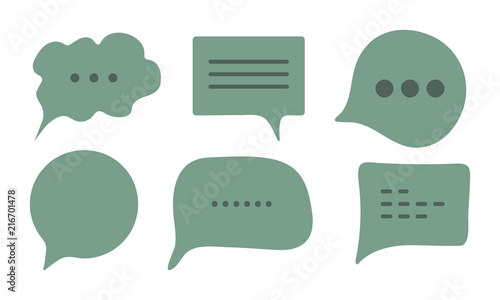 Chat message set icon. Vector illustration. Eps 10