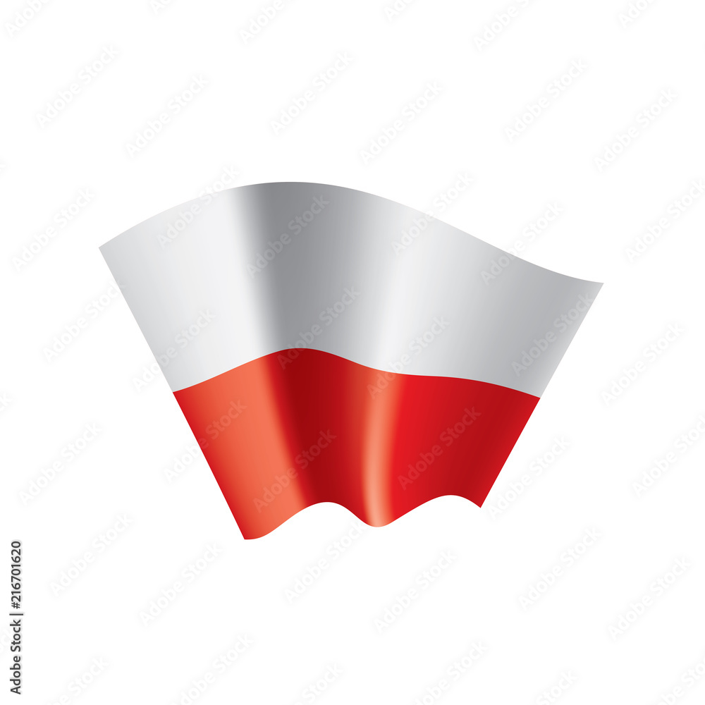 Poland flag, vector illustration Poland flag, vector illustration