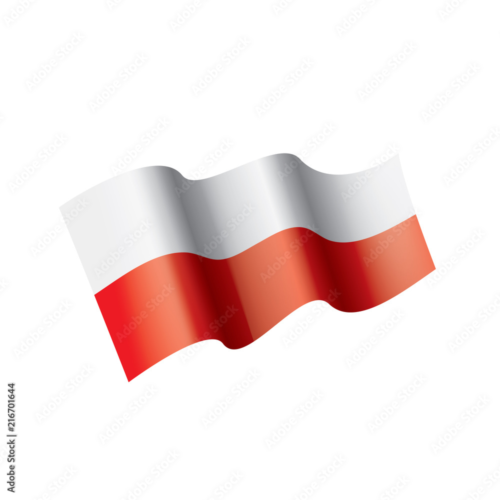 Poland flag, vector illustration Poland flag, vector illustration