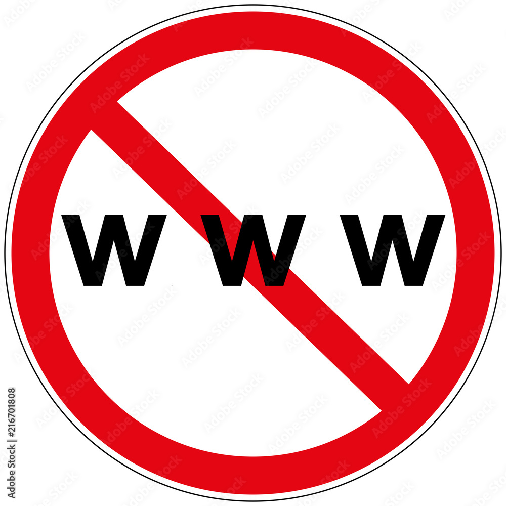 Round red prohibition sign Round red prohibition sign