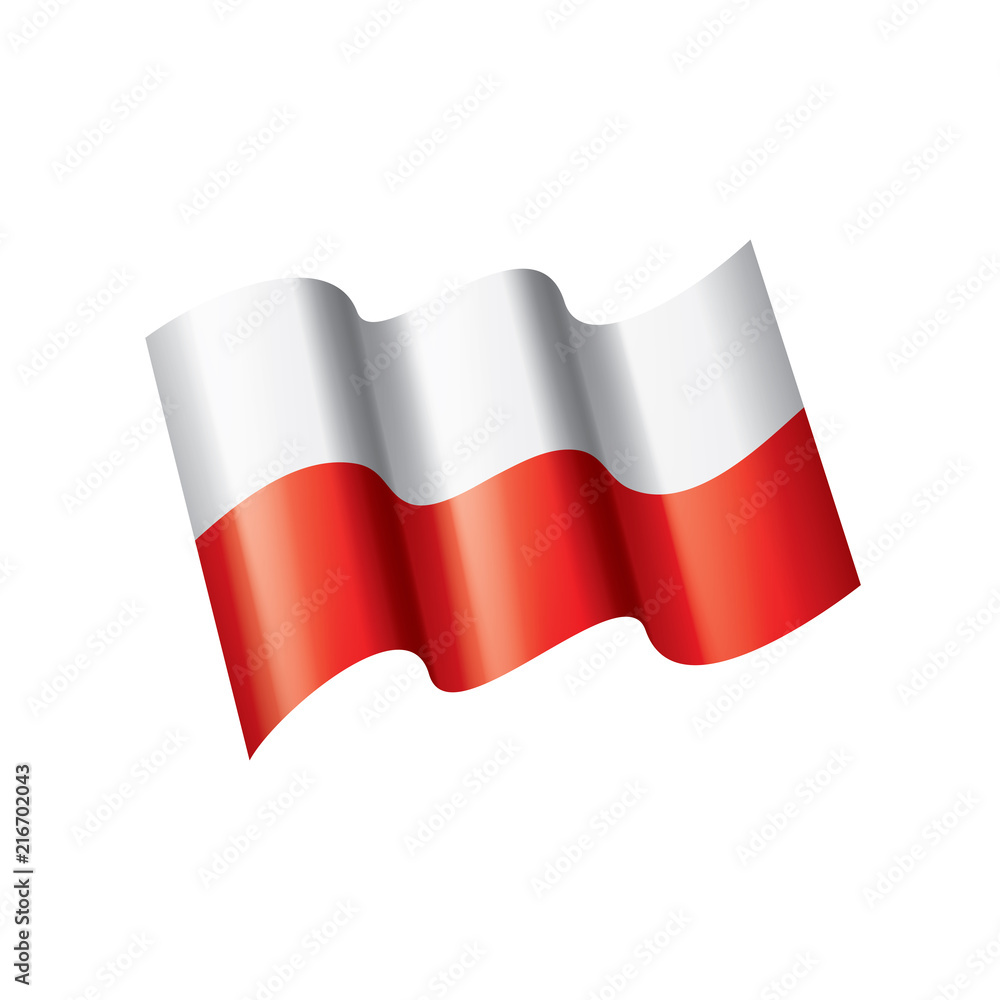 Poland flag, vector illustration