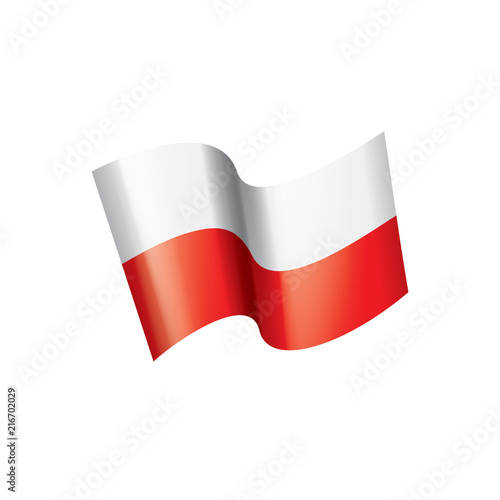 Poland flag, vector illustration photo