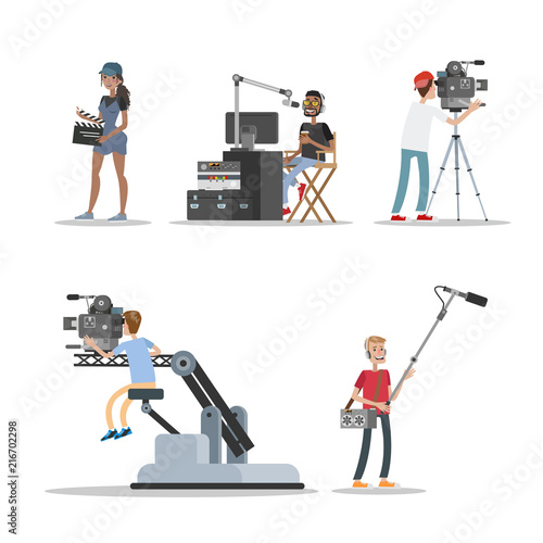 Film studio staff set