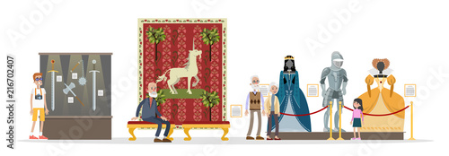 Museum interior illustration